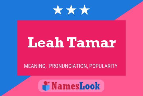 Affiche de nom Leah Tamar