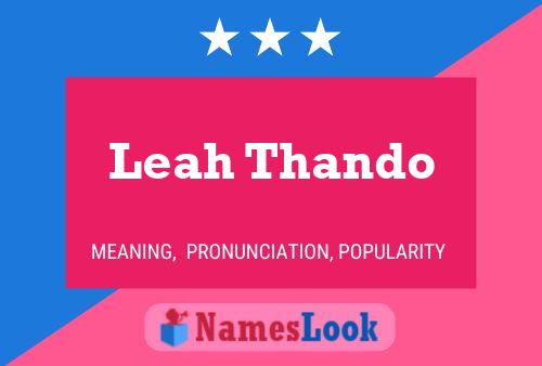 Affiche de nom Leah Thando