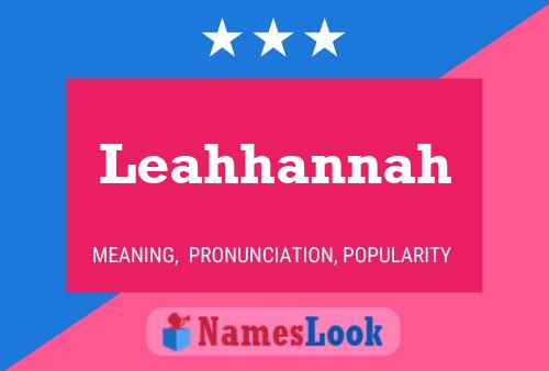 Affiche de nom Leahhannah