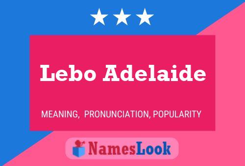 Affiche de nom Lebo Adelaide