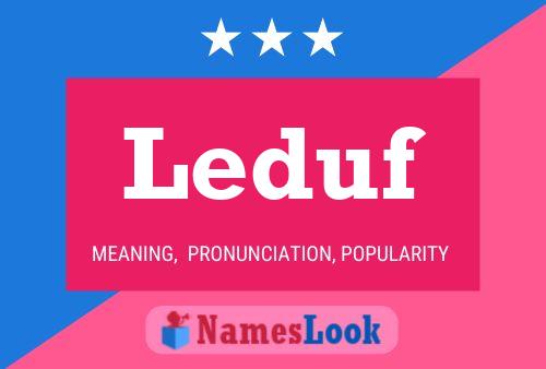 Affiche de nom Leduf