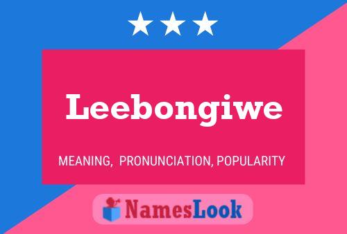 Affiche de nom Leebongiwe