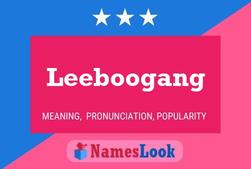 Affiche de nom Leeboogang