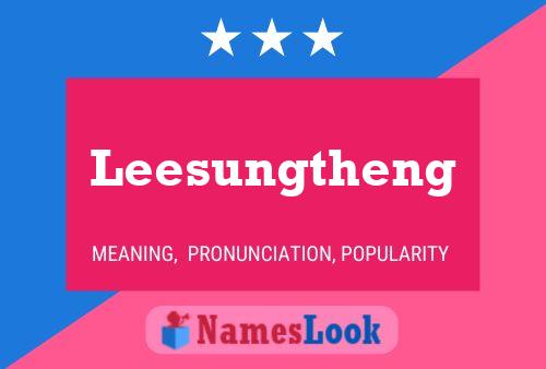 Affiche de nom Leesungtheng