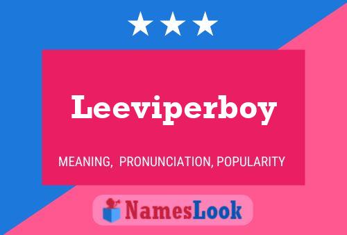 Affiche de nom Leeviperboy