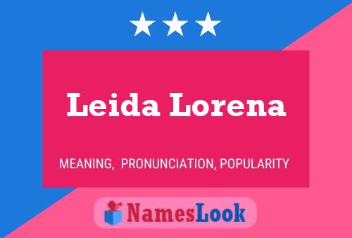 Affiche de nom Leida Lorena