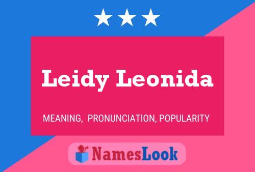 Affiche de nom Leidy Leonida