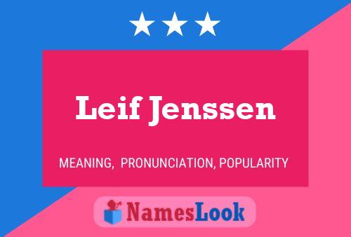 Affiche de nom Leif Jenssen