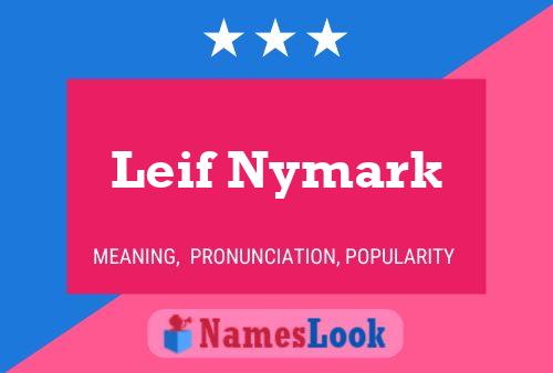 Affiche de nom Leif Nymark