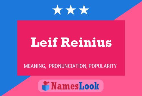 Affiche de nom Leif Reinius