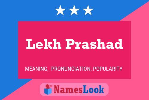 Affiche de nom Lekh Prashad