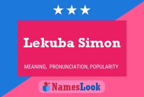 Affiche de nom Lekuba Simon