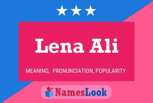 Affiche de nom Lena Ali