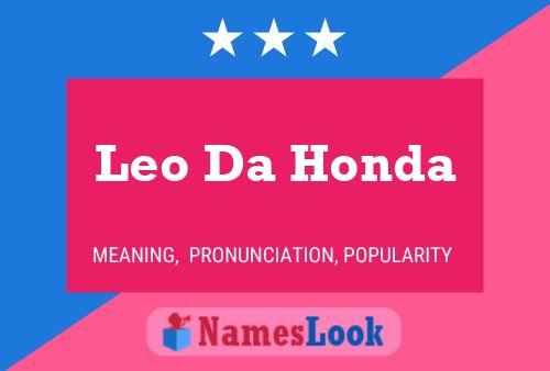 Affiche de nom Leo Da Honda