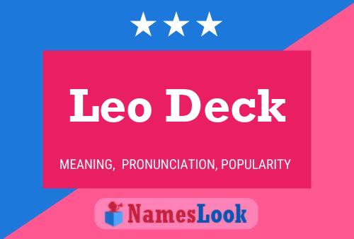 Affiche de nom Leo Deck