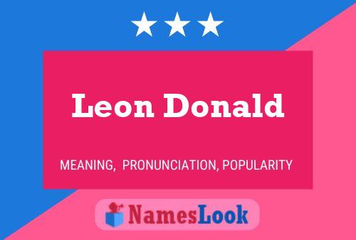 Affiche de nom Leon Donald