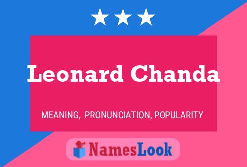 Affiche de nom Leonard Chanda