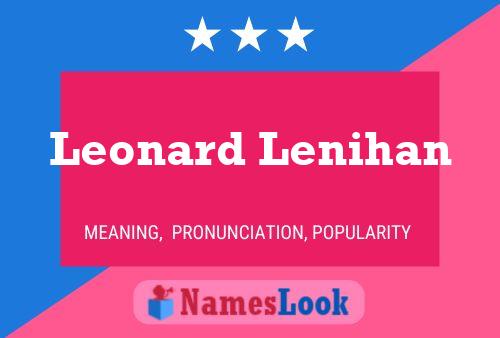 Affiche de nom Leonard Lenihan