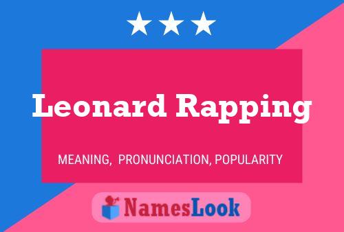 Affiche de nom Leonard Rapping