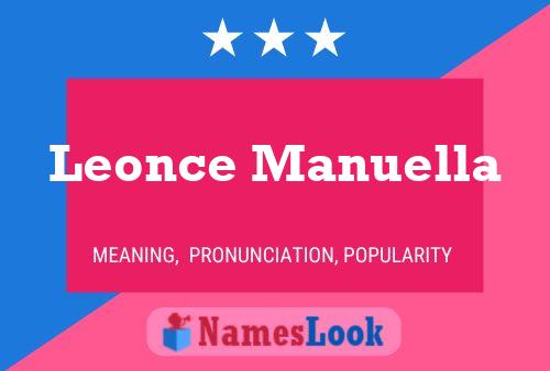 Affiche de nom Leonce Manuella