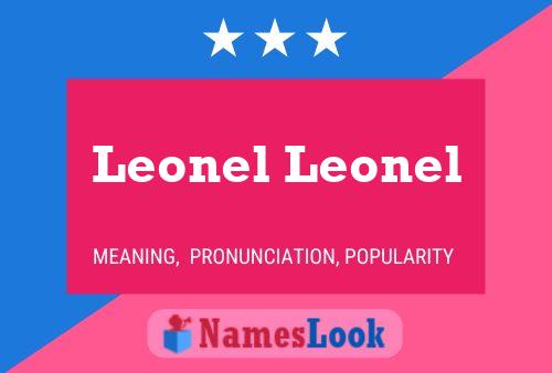 Affiche de nom Leonel Leonel