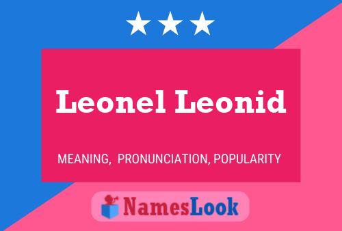 Affiche de nom Leonel Leonid