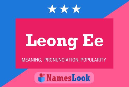 Affiche de nom Leong Ee