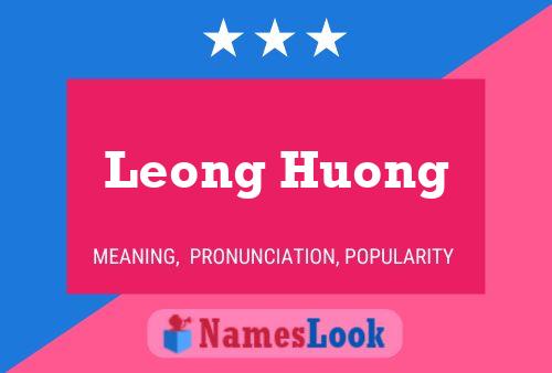 Affiche de nom Leong Huong