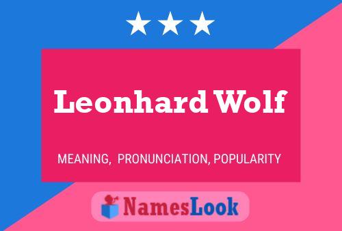 Affiche de nom Leonhard Wolf