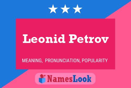 Affiche de nom Leonid Petrov