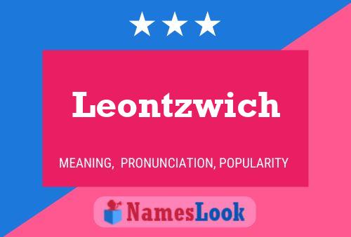 Affiche de nom Leontzwich