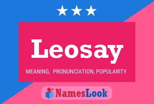 Affiche de nom Leosay