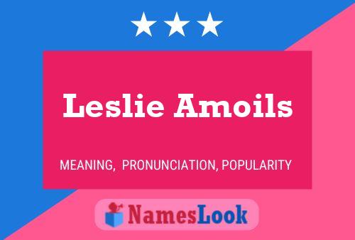 Affiche de nom Leslie Amoils