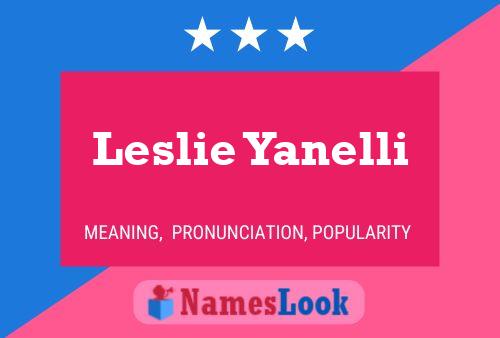 Affiche de nom Leslie Yanelli