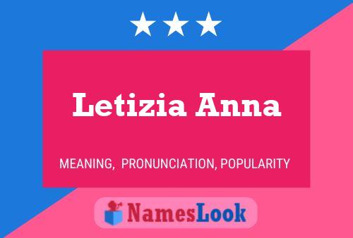 Affiche de nom Letizia Anna