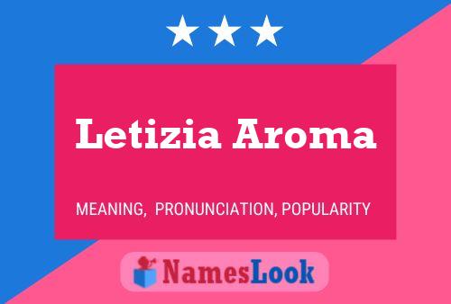 Affiche de nom Letizia Aroma