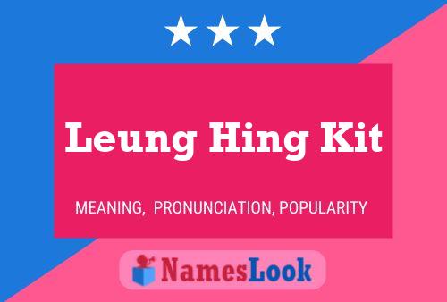 Affiche de nom Leung Hing Kit