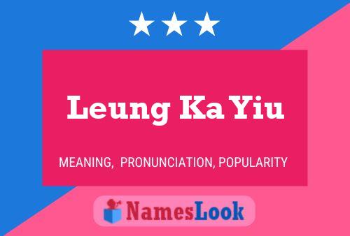 Affiche de nom Leung Ka Yiu