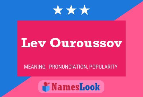 Affiche de nom Lev Ouroussov