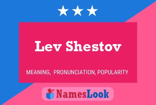 Affiche de nom Lev Shestov