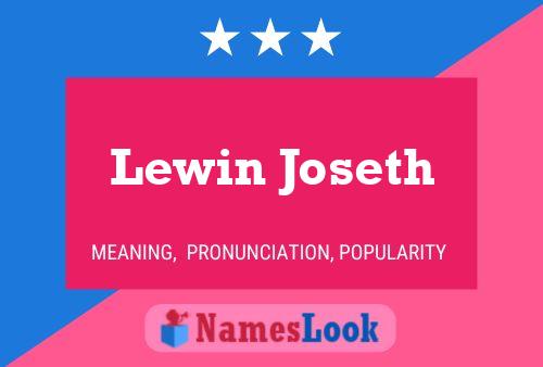 Affiche de nom Lewin Joseth