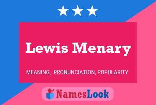 Affiche de nom Lewis Menary