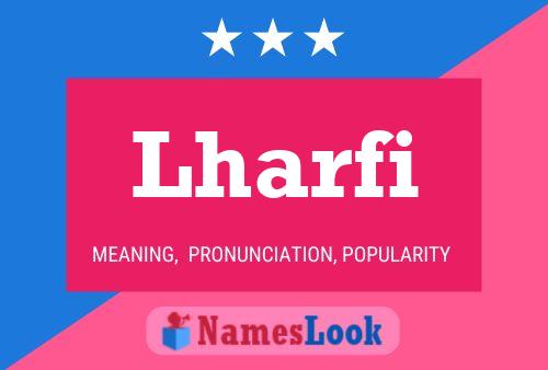 Affiche de nom Lharfi