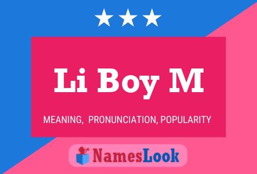 Affiche de nom Li Boy M