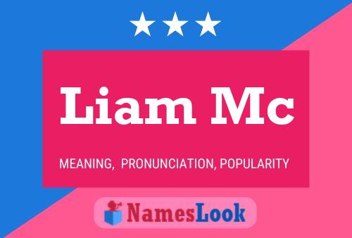 Affiche de nom Liam Mc