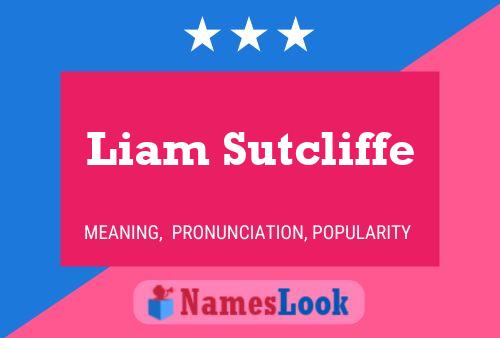 Affiche de nom Liam Sutcliffe