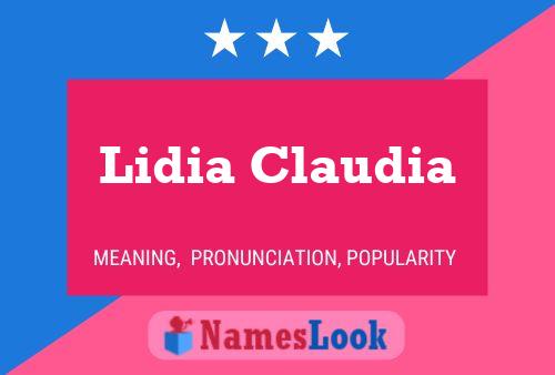 Affiche de nom Lidia Claudia