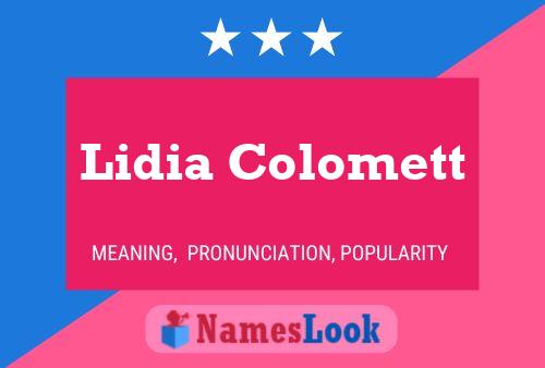 Affiche de nom Lidia Colomett