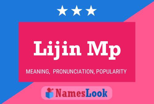 Affiche de nom Lijin Mp