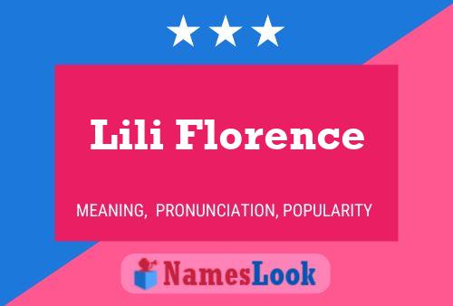 Affiche de nom Lili Florence